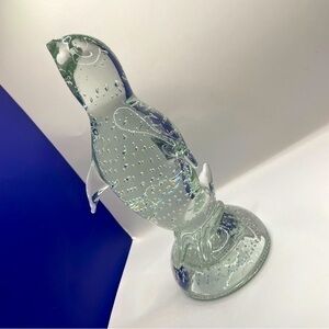 Delightful Solid Glass Large Heavy Clear Penguin Collectible Figure ❤️
